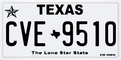 TX license plate CVE9510