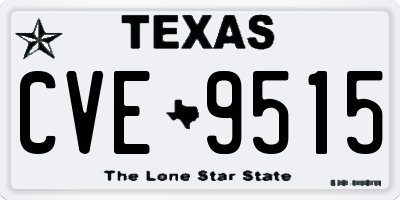 TX license plate CVE9515