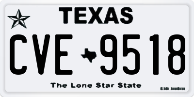 TX license plate CVE9518