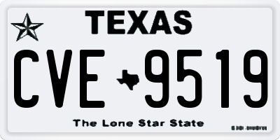 TX license plate CVE9519