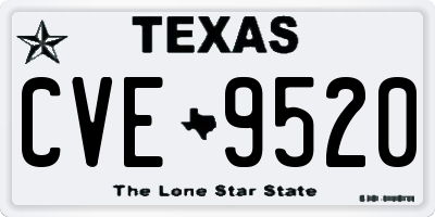TX license plate CVE9520