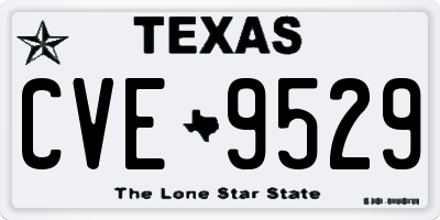 TX license plate CVE9529