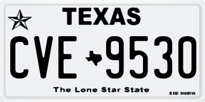TX license plate CVE9530