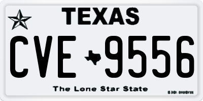 TX license plate CVE9556