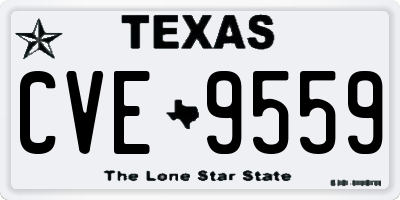 TX license plate CVE9559