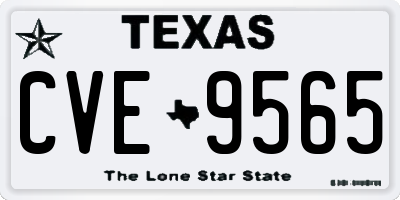 TX license plate CVE9565