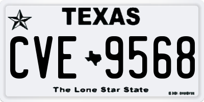 TX license plate CVE9568