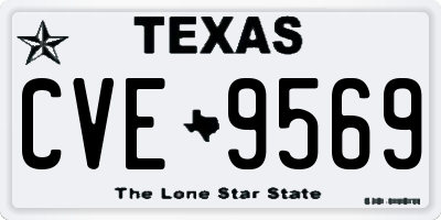 TX license plate CVE9569