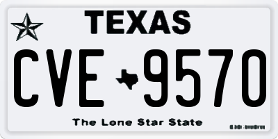 TX license plate CVE9570