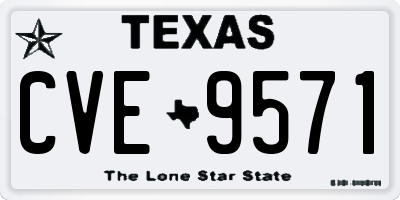 TX license plate CVE9571