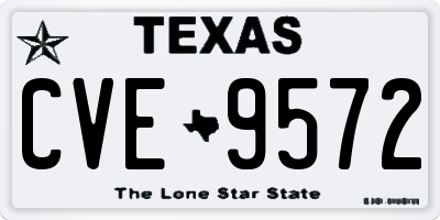 TX license plate CVE9572
