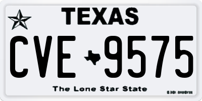 TX license plate CVE9575