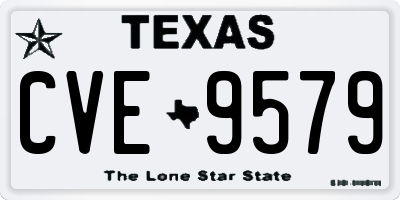 TX license plate CVE9579