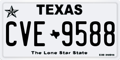 TX license plate CVE9588