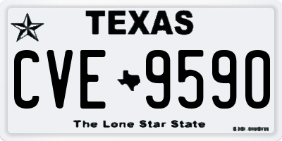TX license plate CVE9590