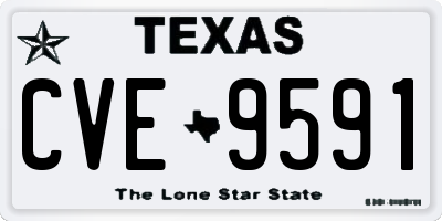 TX license plate CVE9591