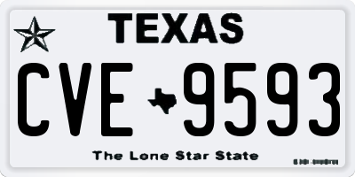 TX license plate CVE9593