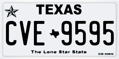 TX license plate CVE9595