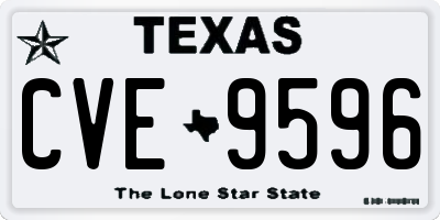 TX license plate CVE9596