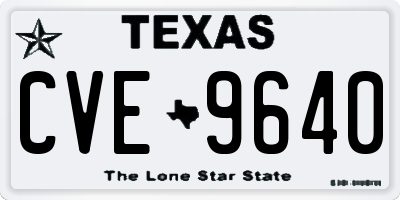 TX license plate CVE9640