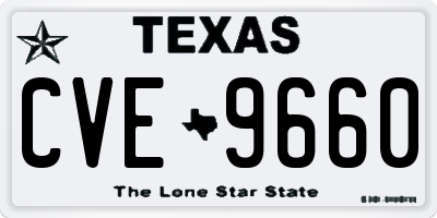 TX license plate CVE9660