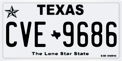 TX license plate CVE9686