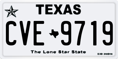TX license plate CVE9719