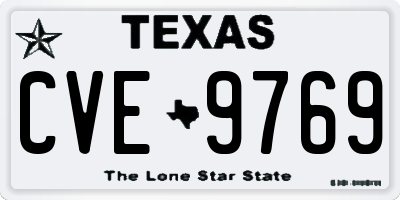 TX license plate CVE9769
