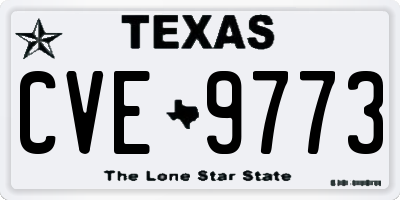 TX license plate CVE9773