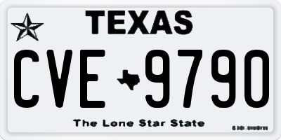 TX license plate CVE9790