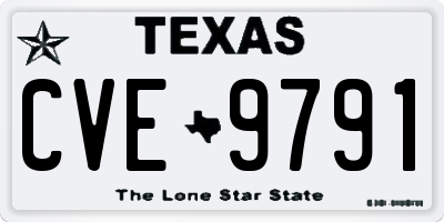 TX license plate CVE9791