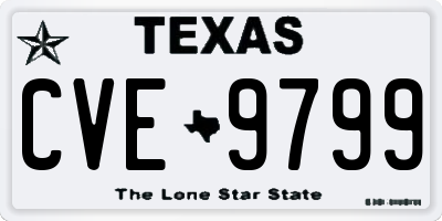TX license plate CVE9799