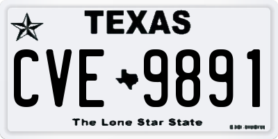 TX license plate CVE9891