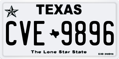 TX license plate CVE9896