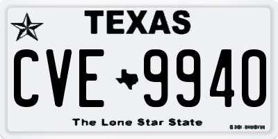 TX license plate CVE9940