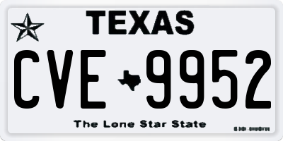 TX license plate CVE9952