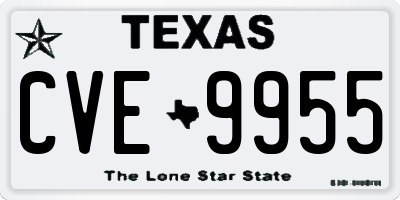TX license plate CVE9955