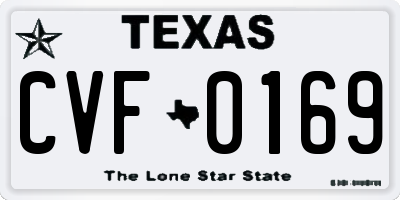 TX license plate CVF0169