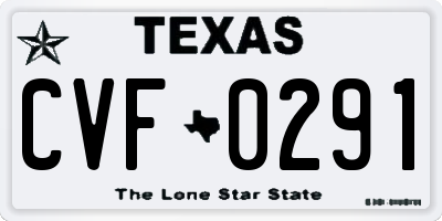TX license plate CVF0291