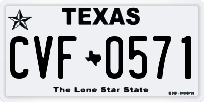 TX license plate CVF0571