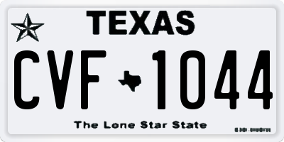TX license plate CVF1044