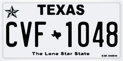 TX license plate CVF1048