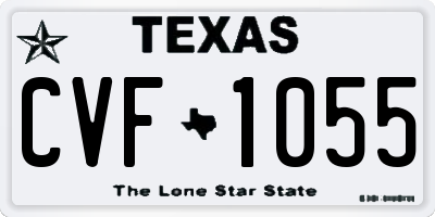 TX license plate CVF1055