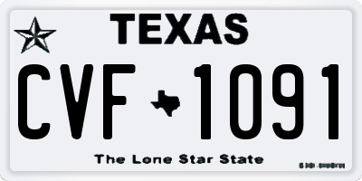 TX license plate CVF1091
