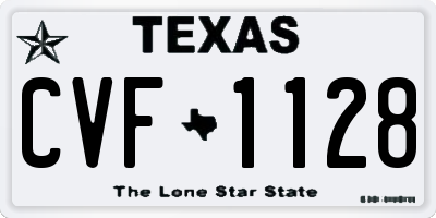 TX license plate CVF1128