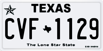TX license plate CVF1129