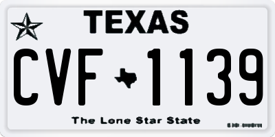 TX license plate CVF1139