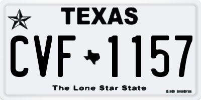 TX license plate CVF1157