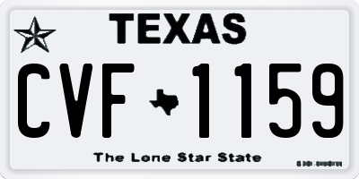 TX license plate CVF1159