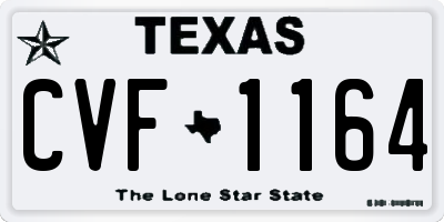 TX license plate CVF1164